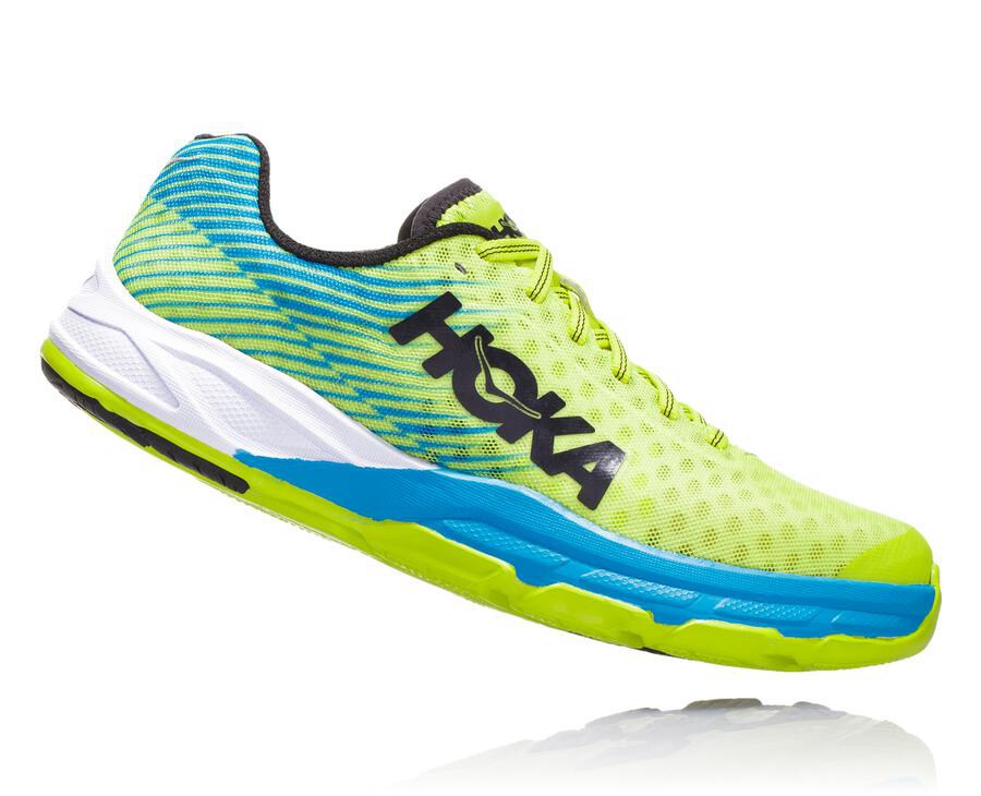 Hoka One One Hardloopschoenen Dames - Evo Carbon Rocket - Groen/Blauw - GS9254063